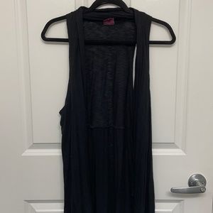 Black long vest
